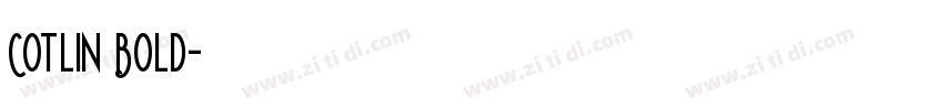 Cotlin Bold字体转换